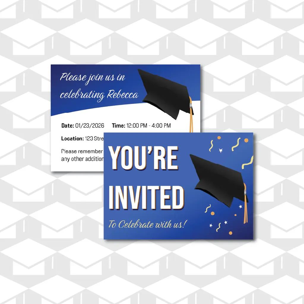 Graduation Event Invitation Customizable Details
