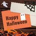 Happy Halloween Ghost and Candy Pattern Card