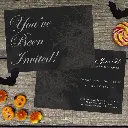 Dark Spooky Elegant Halloween Party Invitation