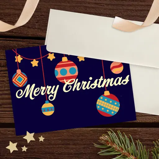 Merry Christmas Ornaments Card