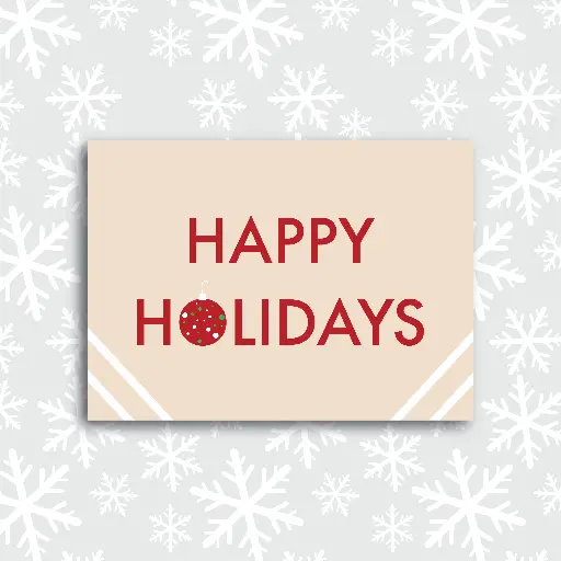 Happy Holidays Ornament Card