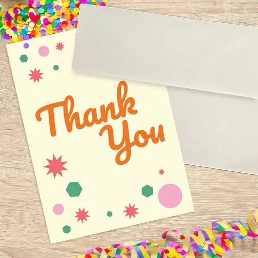 Confetti Thank You Card