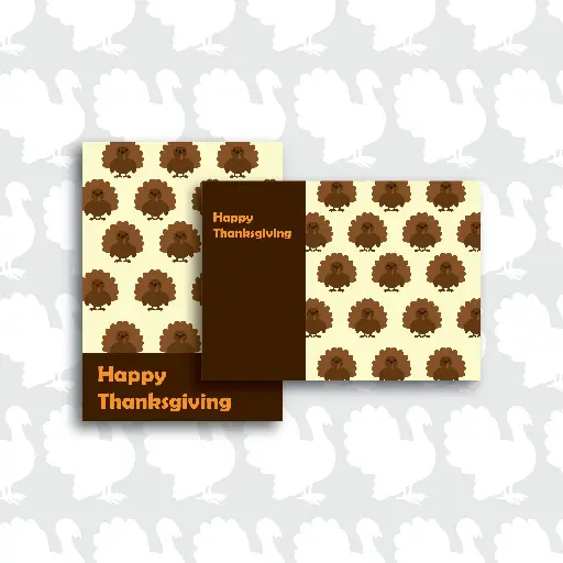 Brown Happy Thanksgiving Card