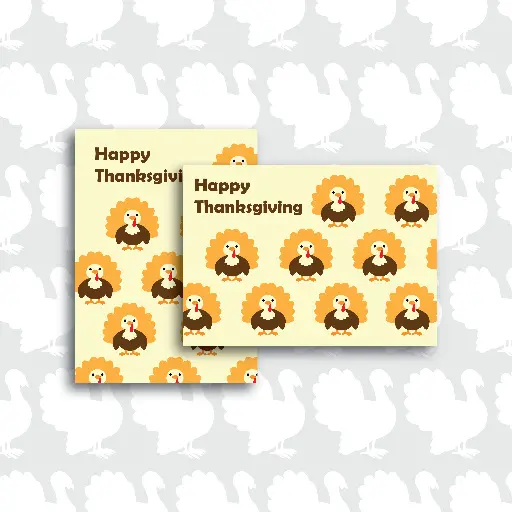 Gold Happy Thanksgiving Card 