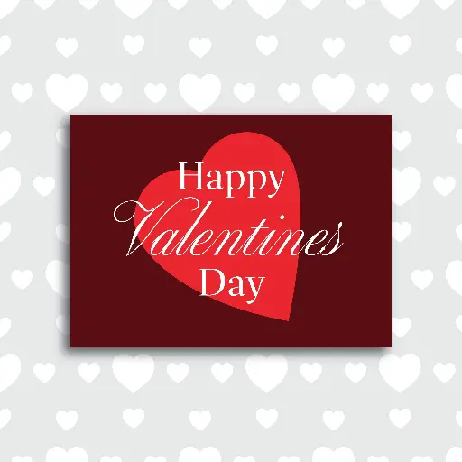 Deep Red Valentine's Day Card