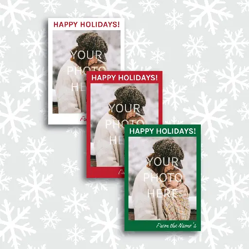 Simple Happy Holidays Customizable Card 