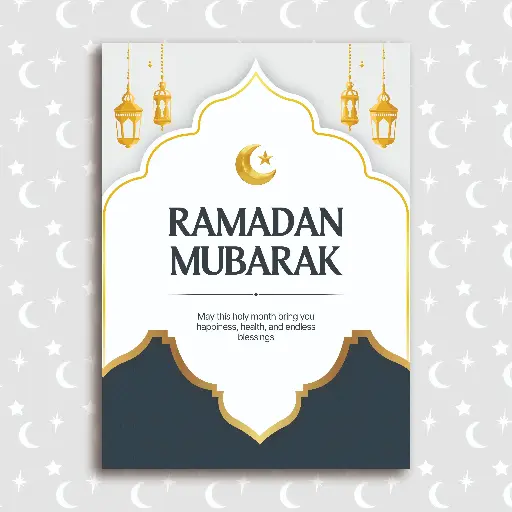 Ramadan Mubarak Blessings Card