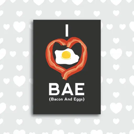 Love Bacon & Eggs Valentine's Day Card