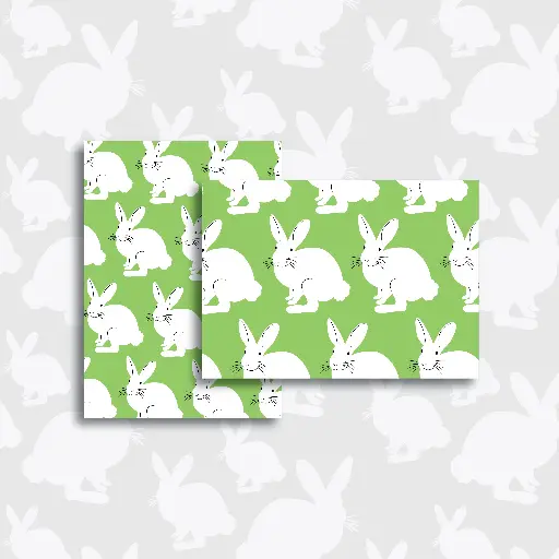 Green Bunny Easter Greeting Card