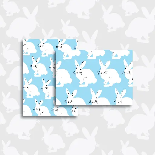 Blue Bunny Easter Greeting Card