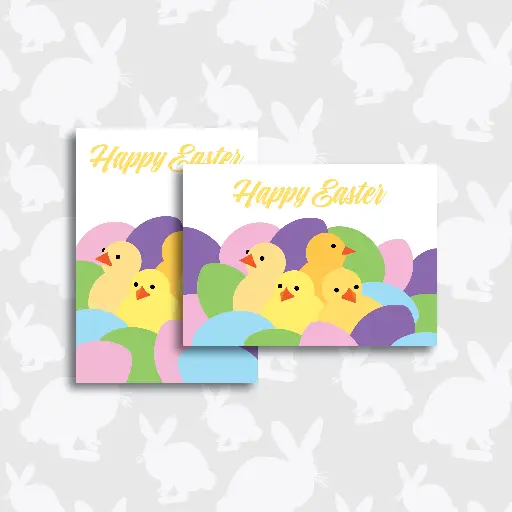 Spring Eggs Happy Easter Greeting Card