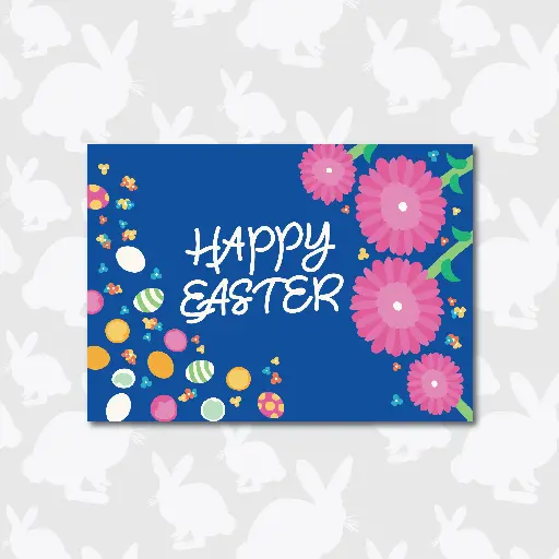 Colorful Spring Happy Easter Greeting Card