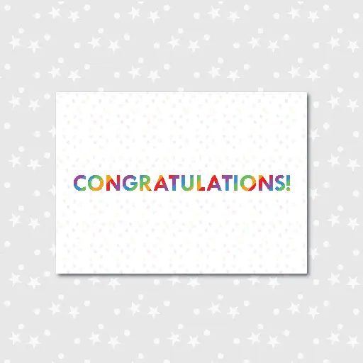 Colorful Congratulations Card