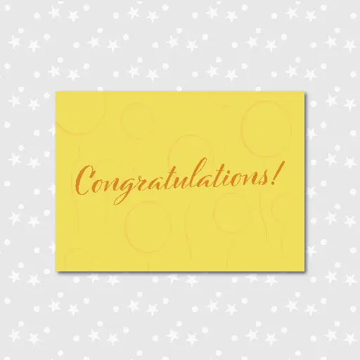 Yellow Balloons Congratulations Card