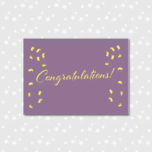 Classic Purple Congratulations Card