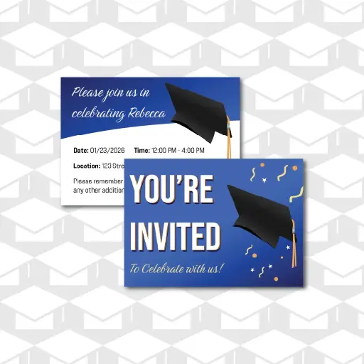 Graduation Event Invitation Customizable Details