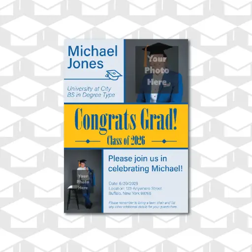 Customizable Class of 2026 Invitation