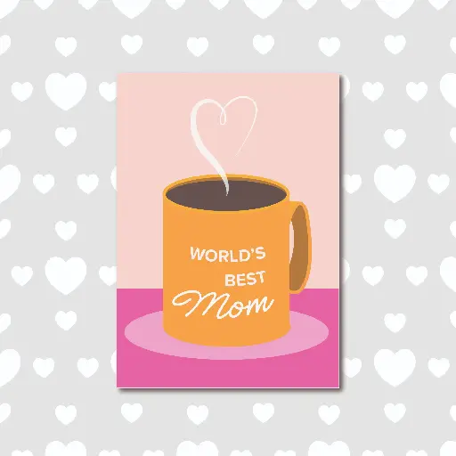 World's Best Mom Mug Mother's Day Card